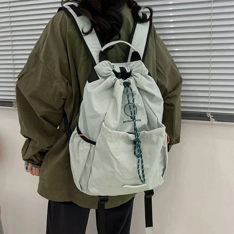 

Men's and Women's Gray-green Badminton Racket Bag Cycling Bag Tooling Outdoor Nylon Backpack Large Capacity