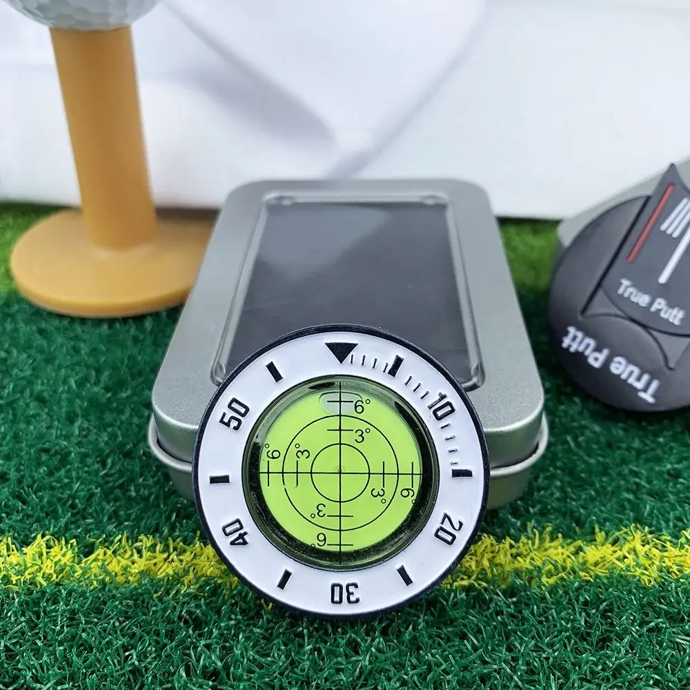 High Precision Level Reading Ball Marker Detachable Level Reading Golf Ball Marker Black Magnetic Golf Hat Clip Marker Boys