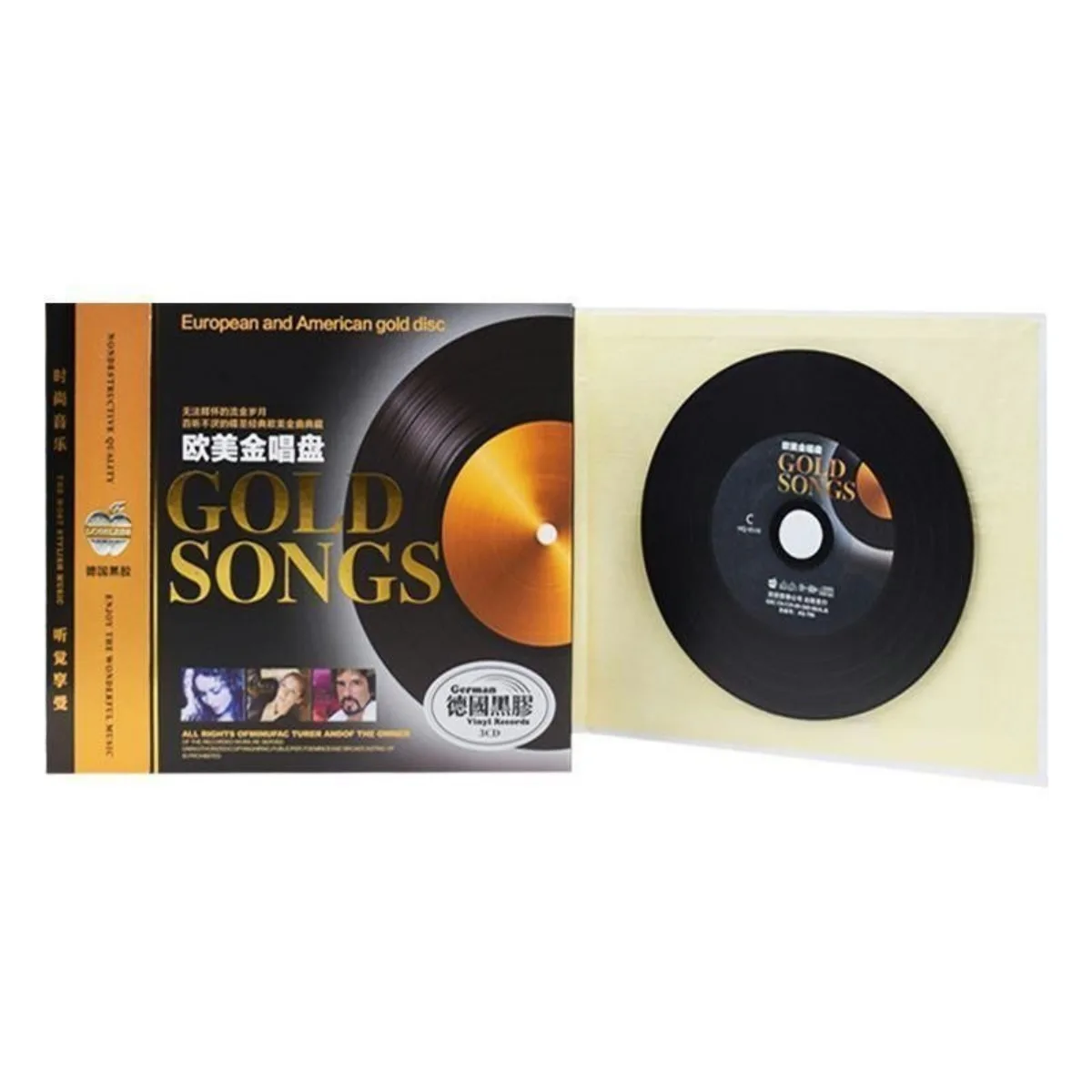 مجموعة السجل الذهبي الغربي الأغاني الكلاسيكية القديمة المئوية مجموعة ميلودي الذهبية أقراص الأقراص المضغوطة المصنوعة من الفينيل