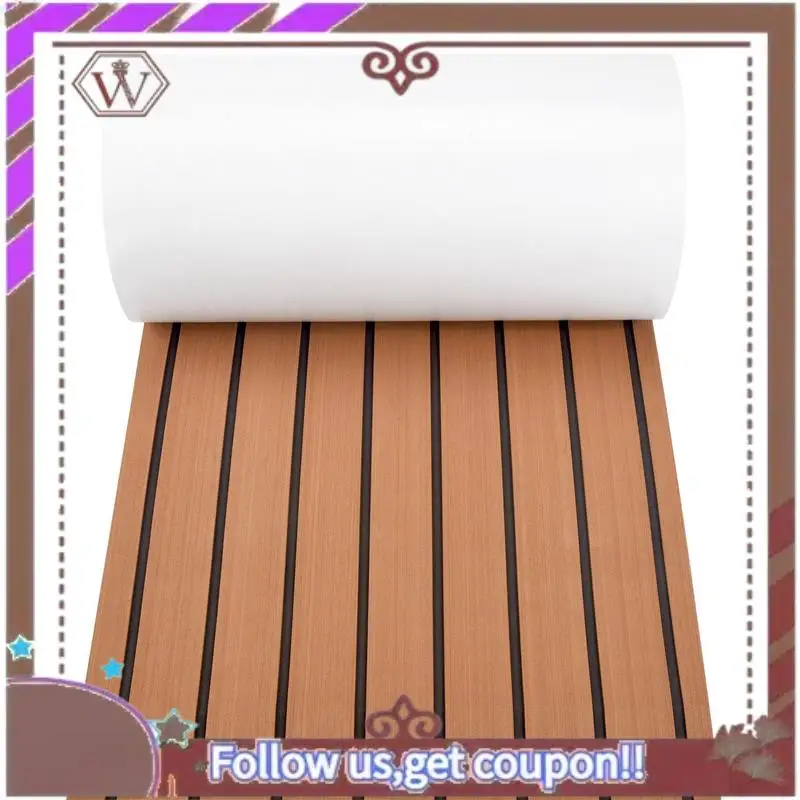 A57E-6MM ذاتية اللصق إيفا رغوة خشب الساج ورقة مركبة بحرية يخت الاصطناعية التزيين رغوة الكلمة حصيرة الأرضيات 240X45cm #1
