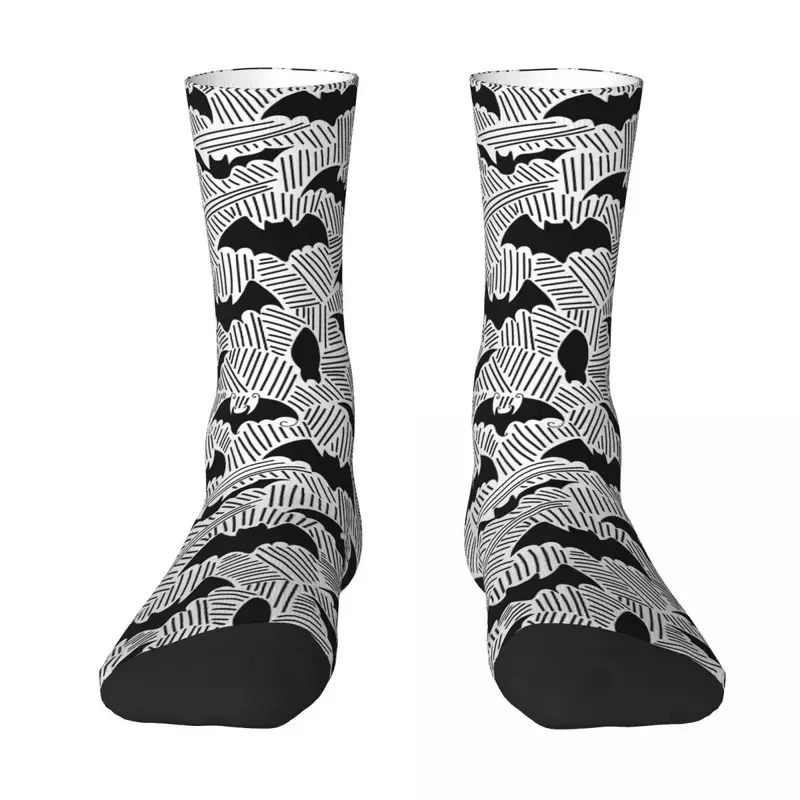 Y2K Halloween Doodle Bats Men Women Socks Windproof Novelty Spring Summer Autumn Winter Stockings Gift