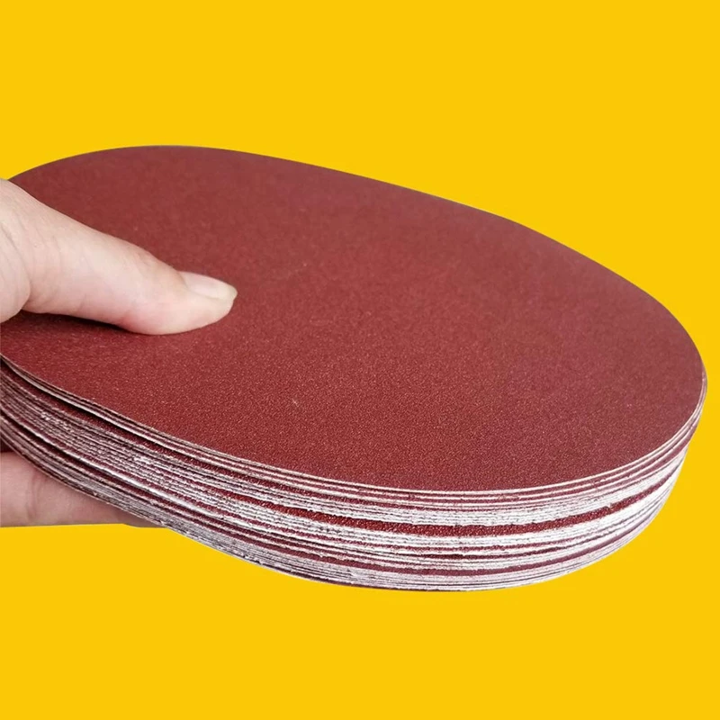 30 PCS 9 Inch NO-Hole PSA Aluminum Oxide Sanding Disc, Self Stick(5 Each Of 60 100 150 180 240 400 Grit)