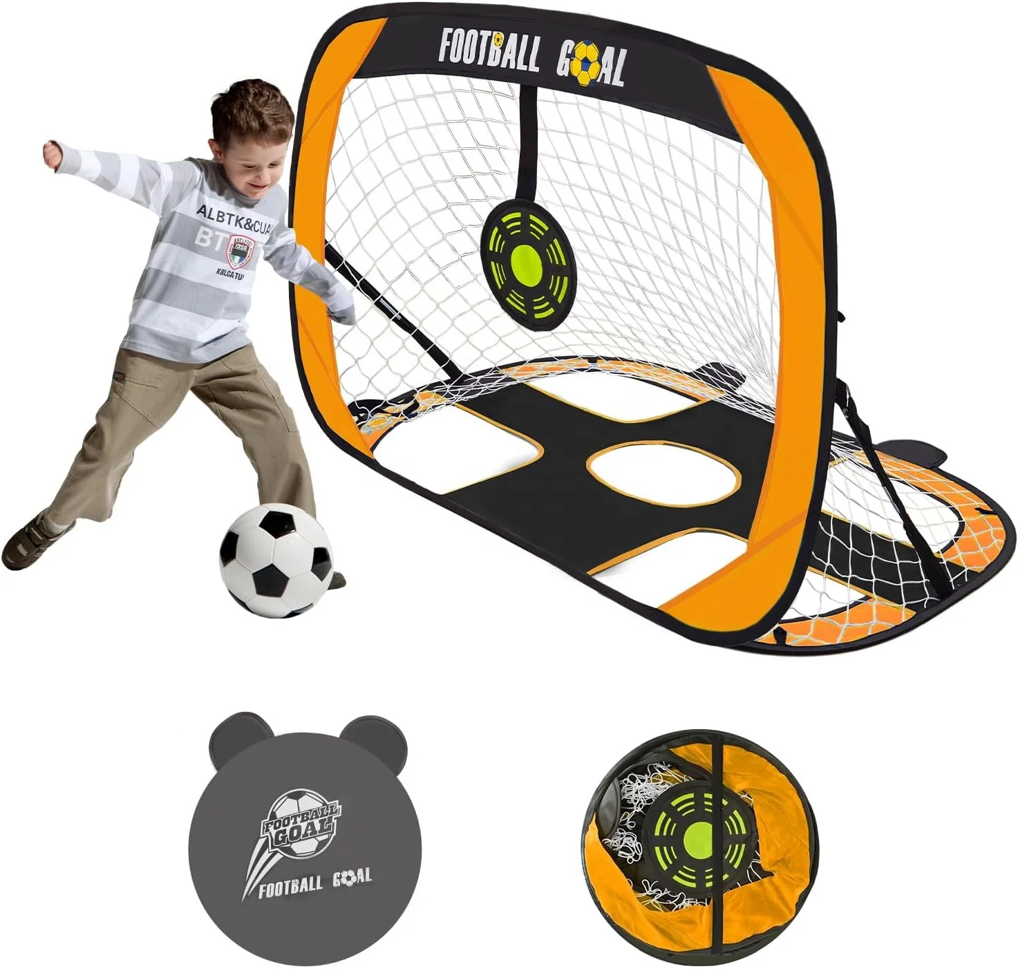 2-in-1 voetbaldoel Hot Sale Hoge kwaliteit opvouwbaar pop-up mini voetbaldoel trainingsnet voor kinderspel