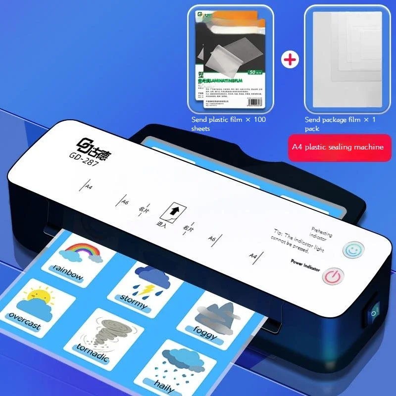 A4 Machine Photo Laminating Machine Home Small Office Photo Plastic Sealing Information Certificate Document Laminating Machine