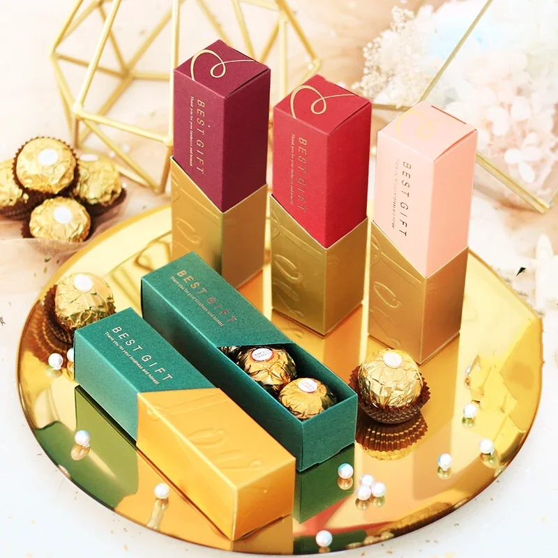 Lipstick Candy Box New Creative Wedding Candy Box Wedding Baby Birthday Party Supplies Continental Gift Packaging Gift Box