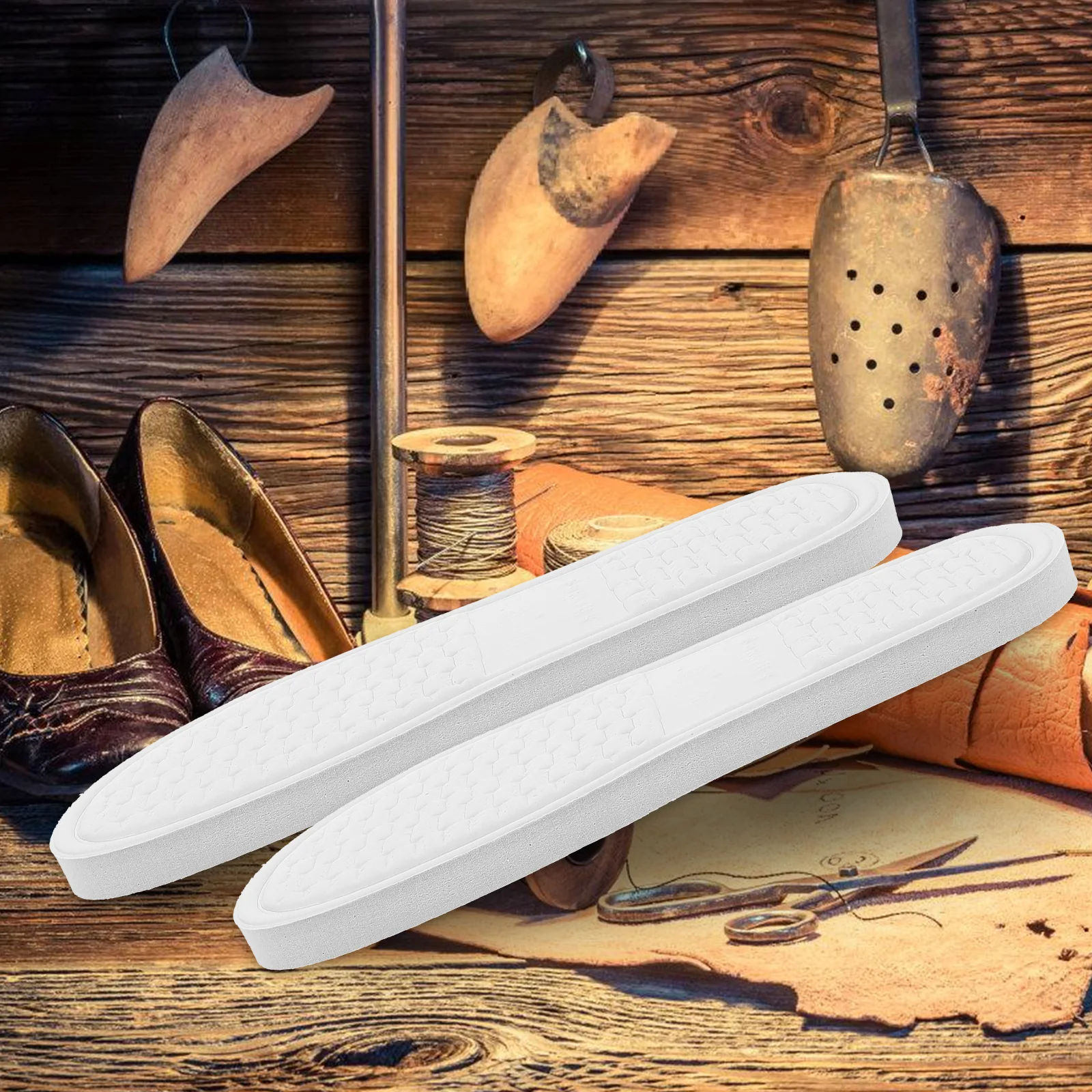 

EVA Shoe White 26cm Long DIY Foam Pads Foot Cushions Anti skid Comfortable Household Foot Soles Portable Accessories