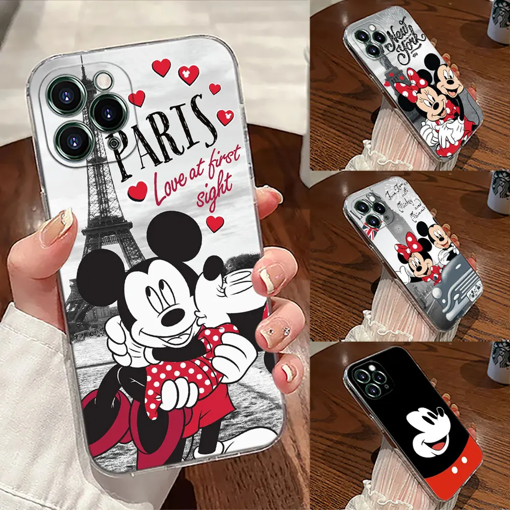 

Travel Mickey Minnie Mouse Love Phone Case For iPhone 17 Pro Max 17E 11 12 13 14 15 16 Pro Max Plus 17 Air 16E 7 XS Soft Cover