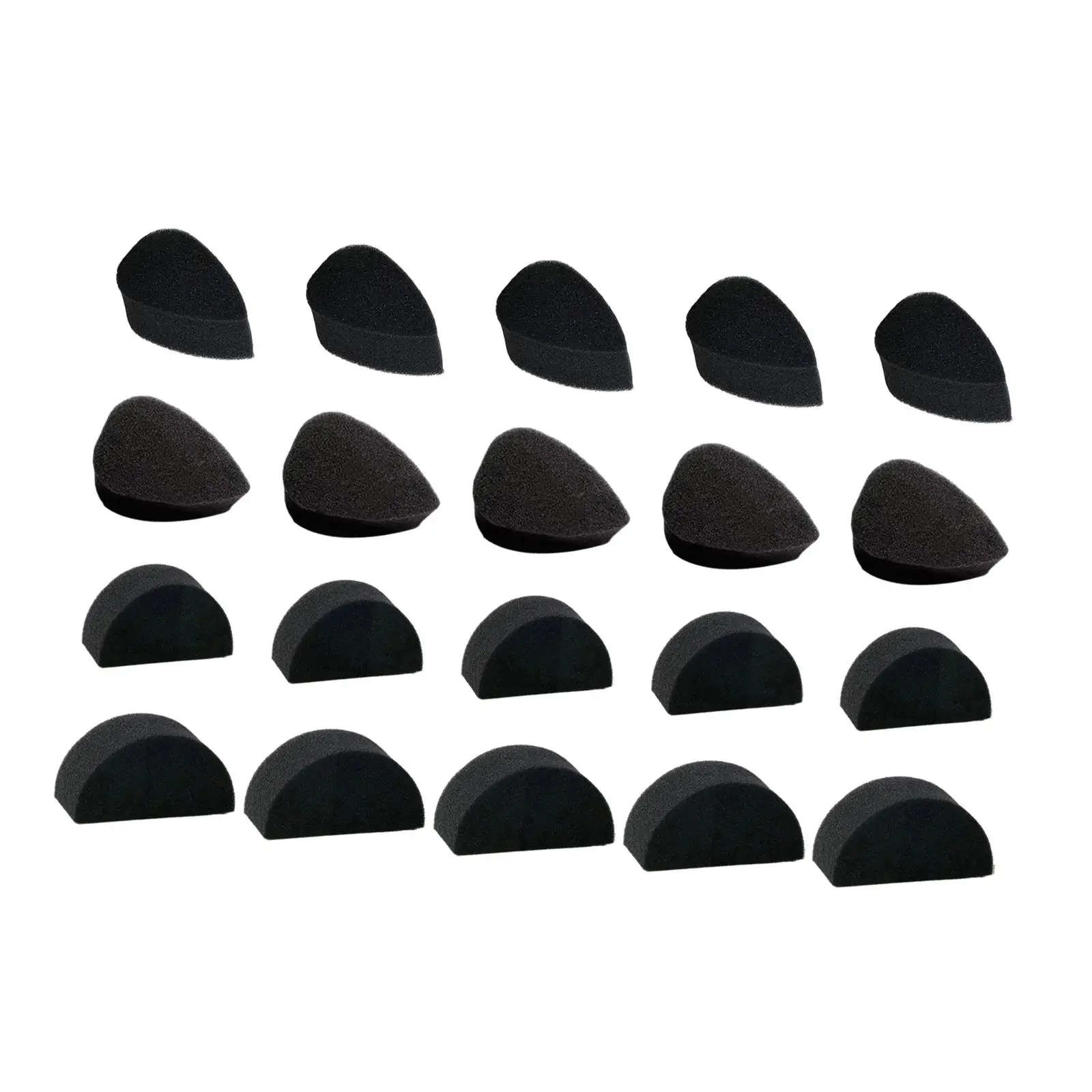 20x Body Painting Sponges Face Paint Sponges DIY Black Face Painting Sponges for Craft Halloween Makeup