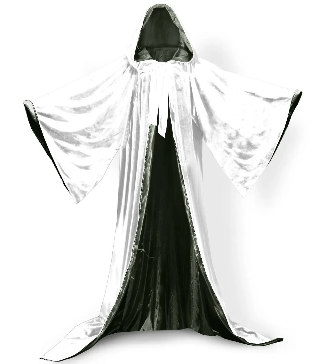 

loween Death God Long Robe Cape Cosplay eup Props Long Sve Belted Hooded Cloak Costume Polyester Spring 2024