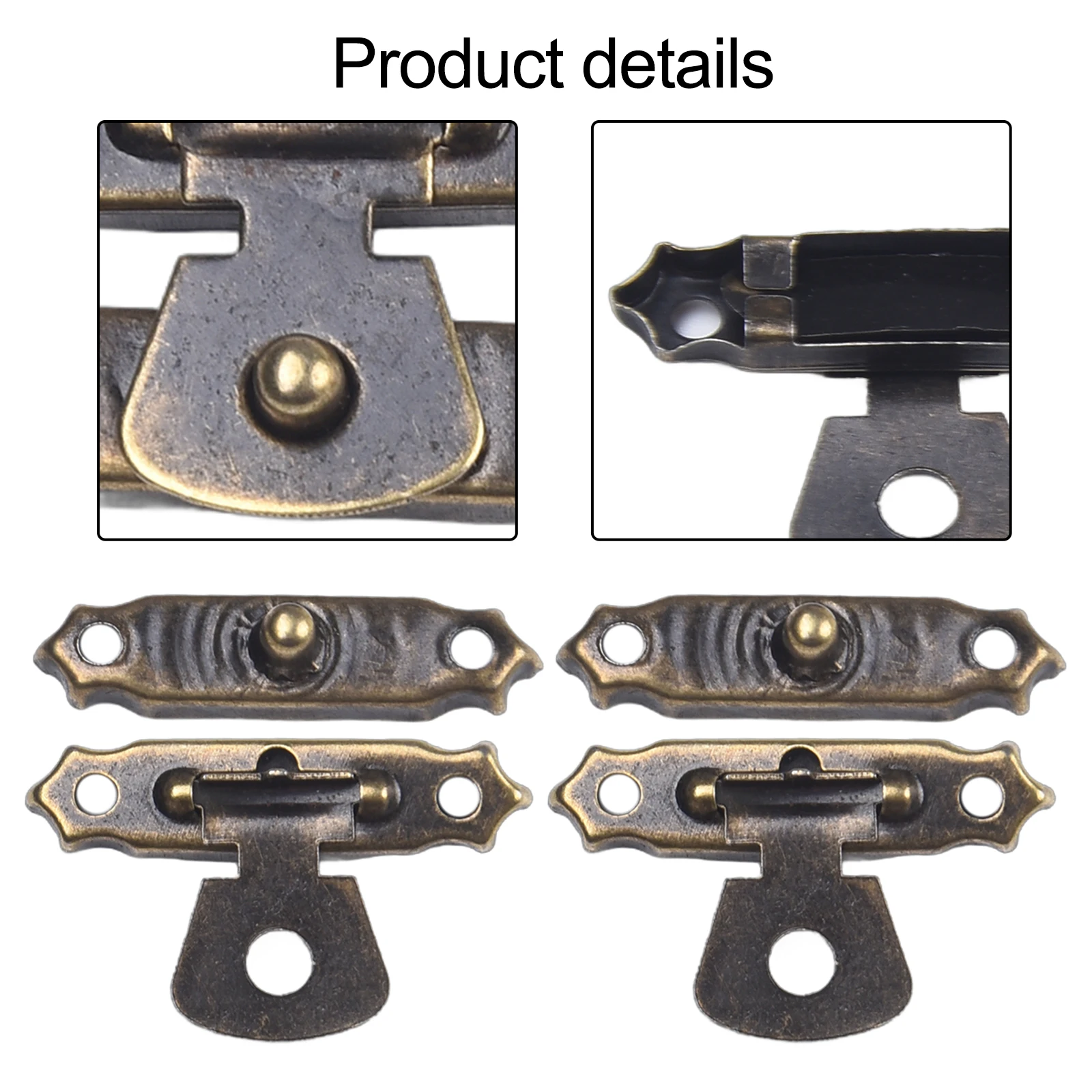 Antique-Style Iron Hinge Kit for Wooden Boxes Jewelry Boxes Wine Boxes Tool Boxes Cupboards Cabinets Furniture Hardware Set