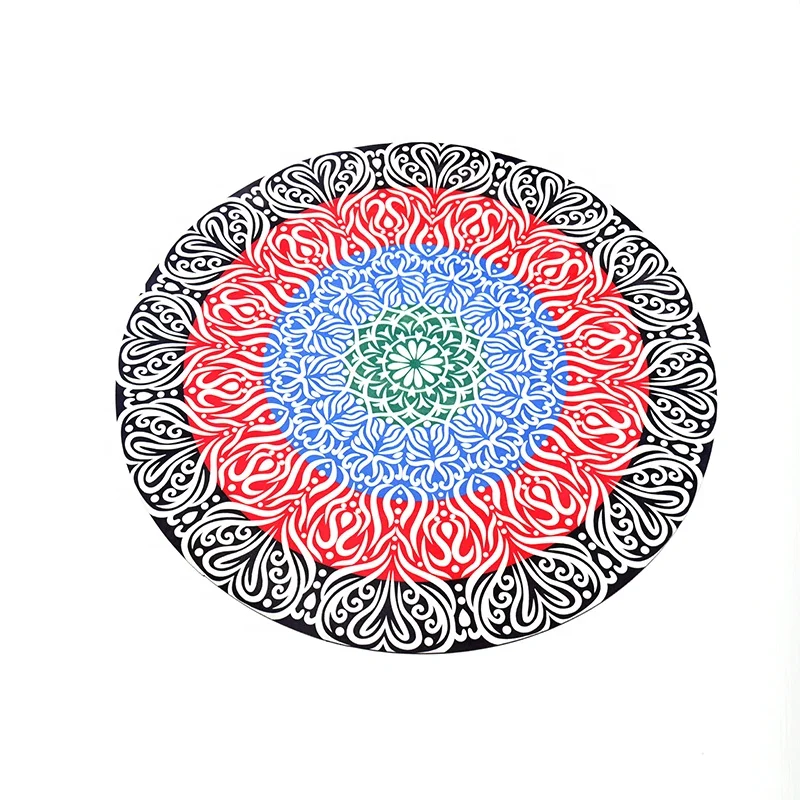 

New Arrival Wholesale Price Suede Rubber Large Eco Friendly Round Yoga Mat