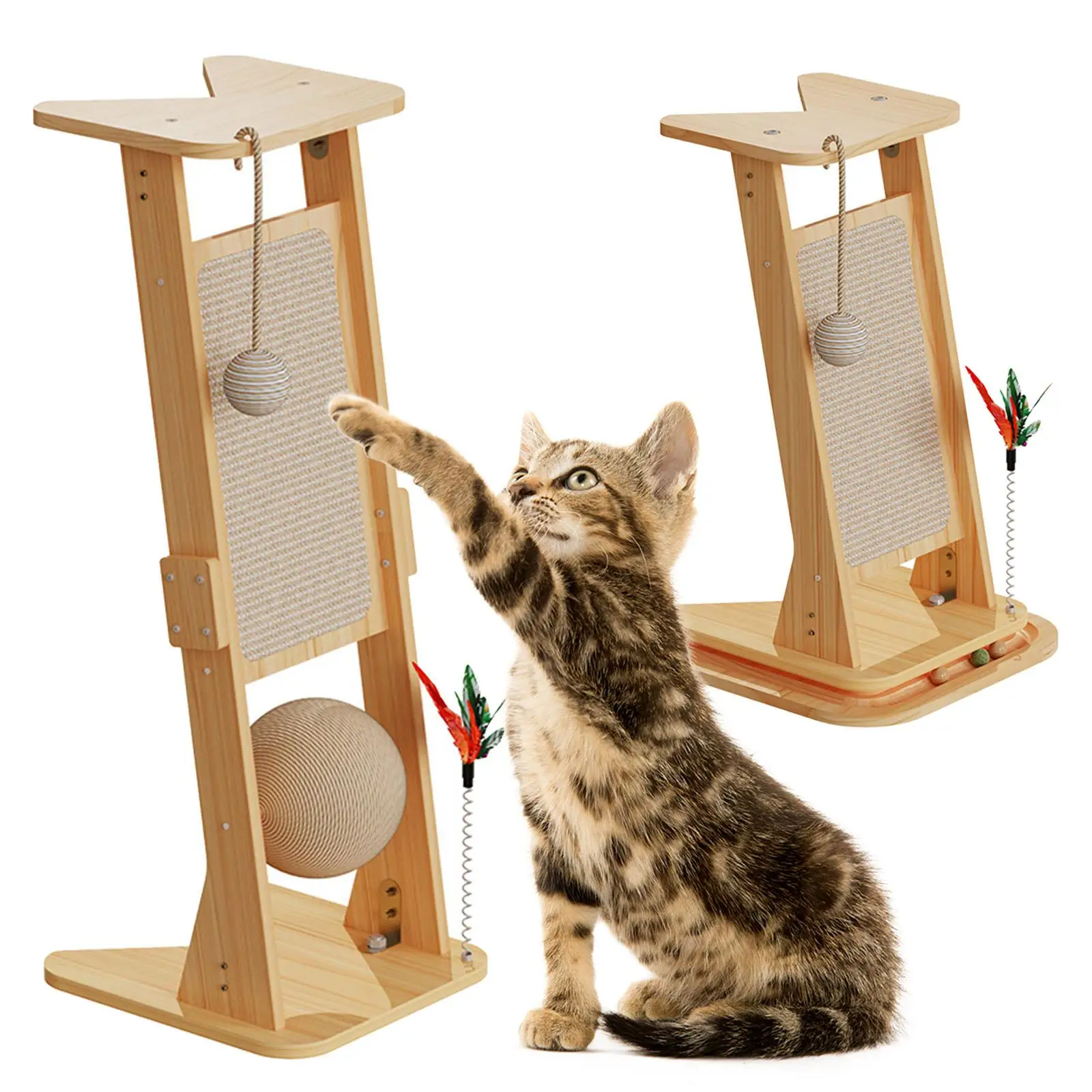 Cat Scratching Board, Cat Scratchers for Indoor Cat, Vertical Cat Scratch Pad, for Grinding Claw Protecting Furniture