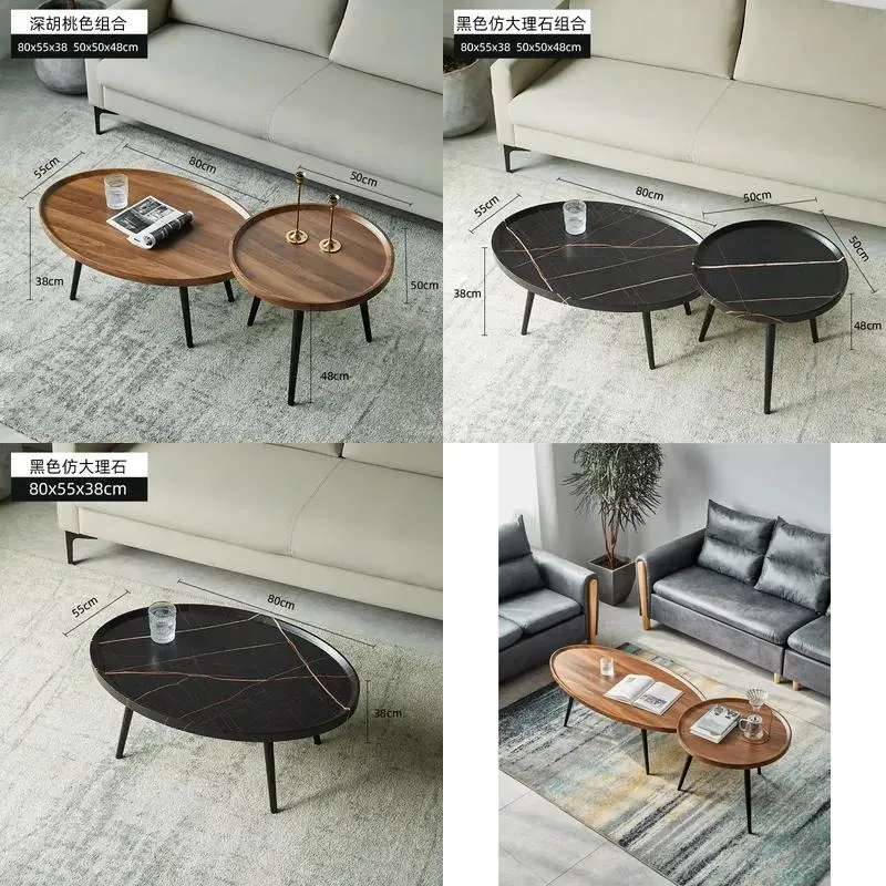 Modern Square Wood Coffee Table with Storage for Living Room Household Furniture