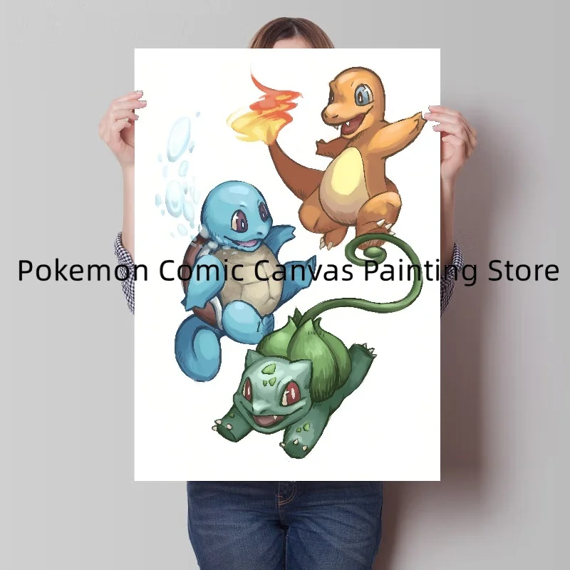 Japanese Anime Pokémon Squirtle Mural Wall Poster Art Painting Canvas Living Room Room Home Decoration Gift for Friends Children