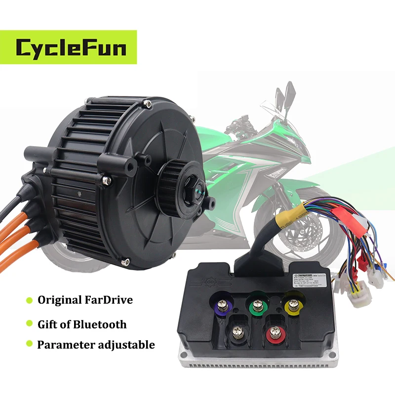 

QS165 5 кВт (пиковая мощность 10 кВт) 6500 об/мин 48В-96В QS Мотор среднего привода с контроллером синусоидального тока ND72680 BLDC для электромотоциклов и скутеров