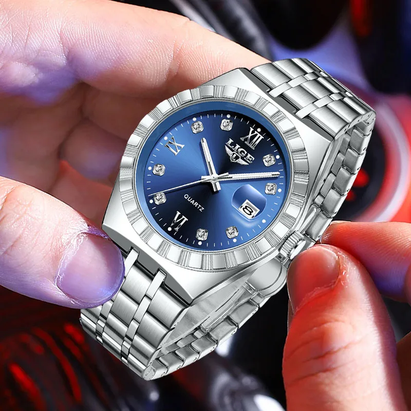 

2025 New LIGE Luminous Watch for Men Top Brand Luxury Fashion Mens Watches Outdoor Sport Waterproof Date Men's Quartz Wristwatch