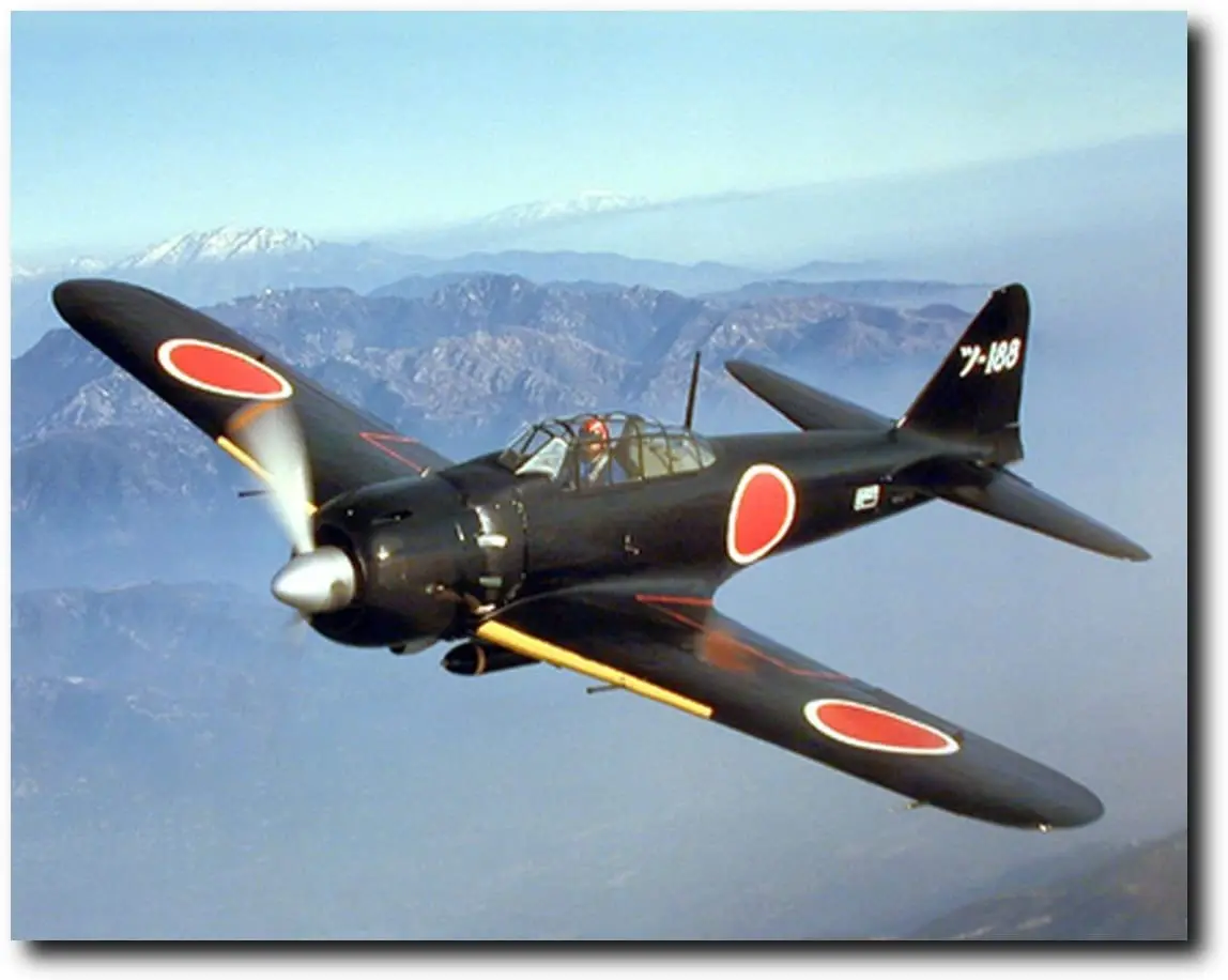 

Японский винтажный настенный плакат Zero A6M Zero времен Второй мировой войны
