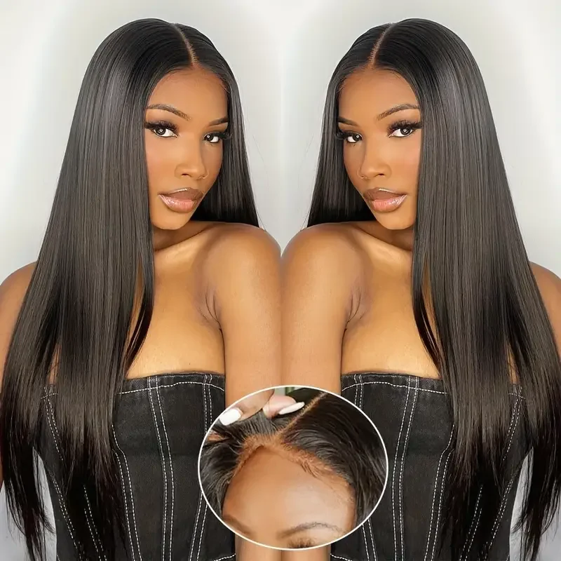 

Glueless Wig Ready To Wear 13x4 Straight Lace Front Wigs Human Hair Pre Plucked 6x4 7x5 Transparent Lace Closure Brazilian Wigs