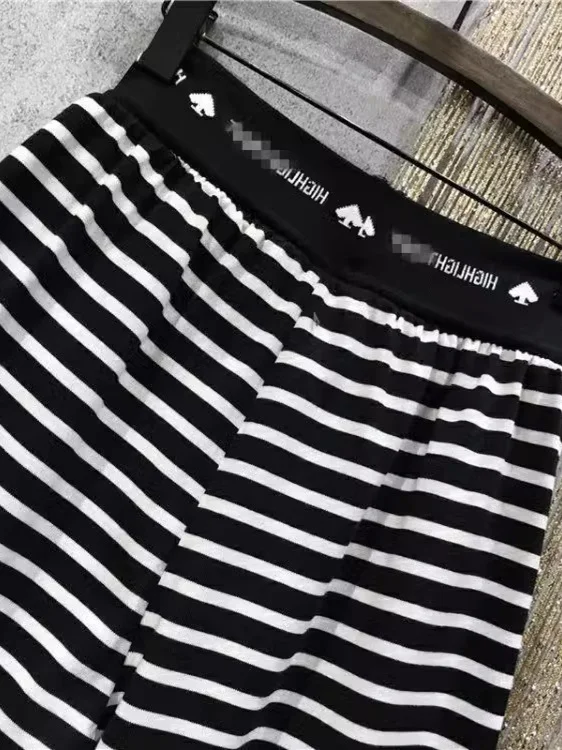 Spodnie w paski plus size, casualowe, z dziurami, męskie i damskie, luźne, proste nogawki, szerokie nogawki, długie spodnie, letnie, modne, wygodne, luźny krój...