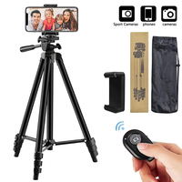 Tripod For Phone Camera Tripod Stand with Bluetooth Remote Phone Holder Lightweight Universal Photography For Xiaomi Huawei DSLR