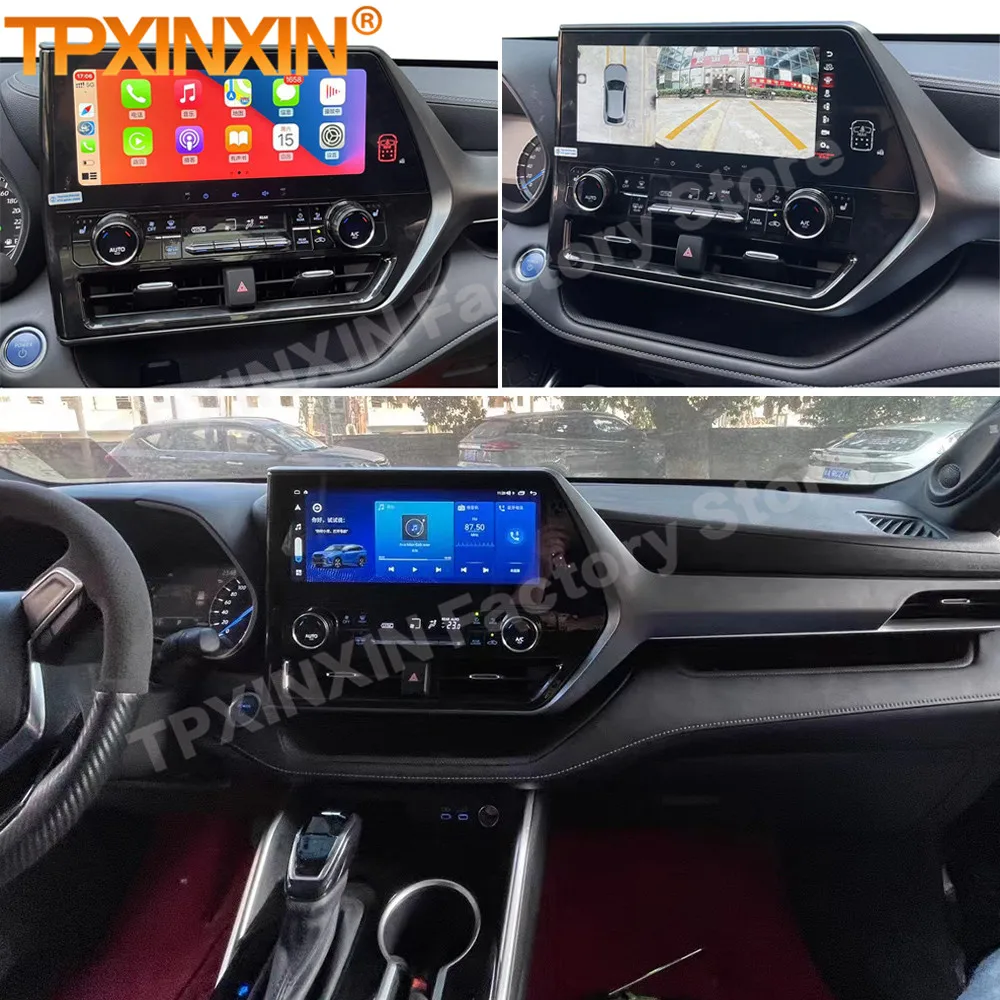 

12,3 ''Android 10 Tesla мультимедийная стереосистема для Toyota Highlander Crown Kluger 2020 2021 2022 GPS радиоприемник плеер головное устройство