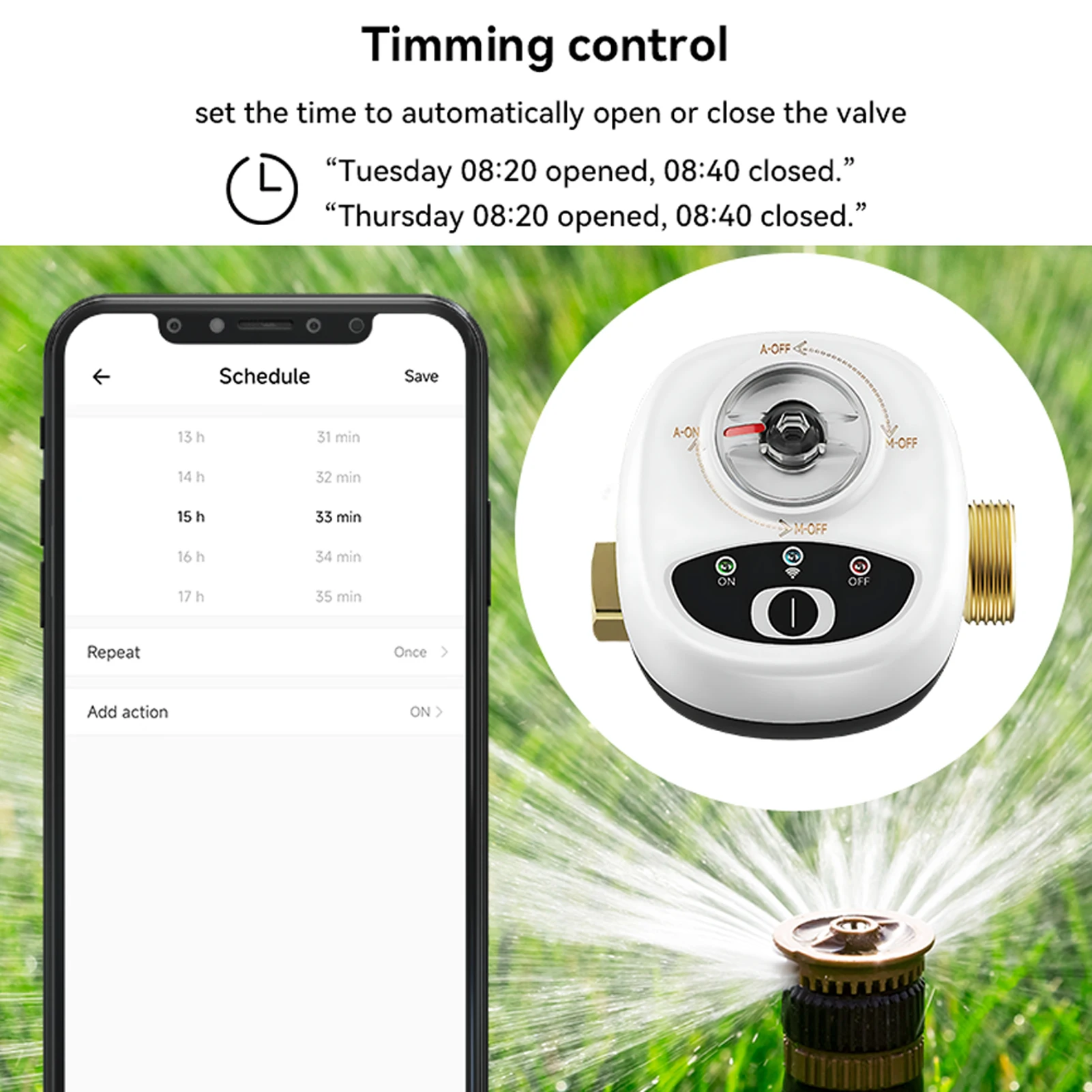 EWeLink WiFi Watervalve Automatic Switch Intelligent Ball Valve IP65 Rating Wireless Remote For Alexa Google Assistant Salute