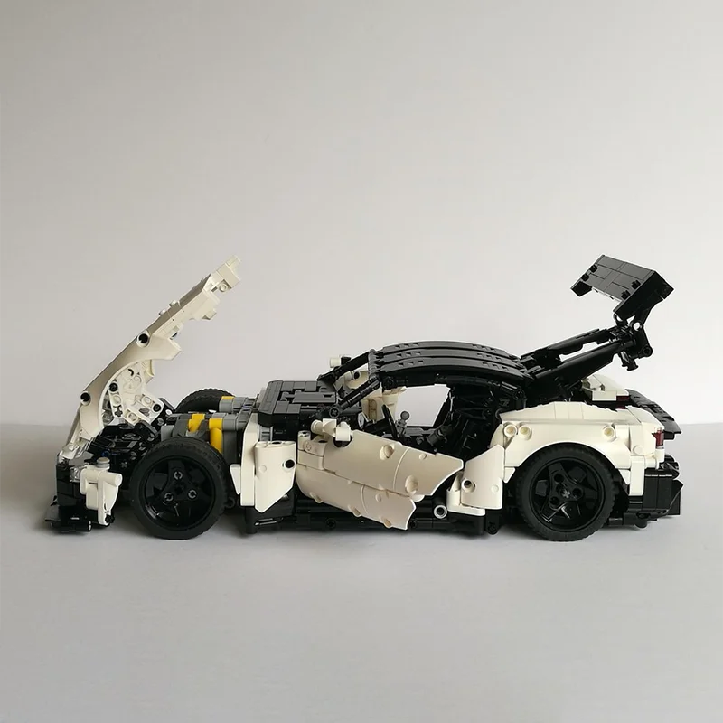 2104 PCS MOC Nero Bianco Auto Sportiva Modello Modulare Set FAI DA TE Building Blocks Per Bambini Assemblaggio Display Giocattoli Festival Regalo A Sorpresa