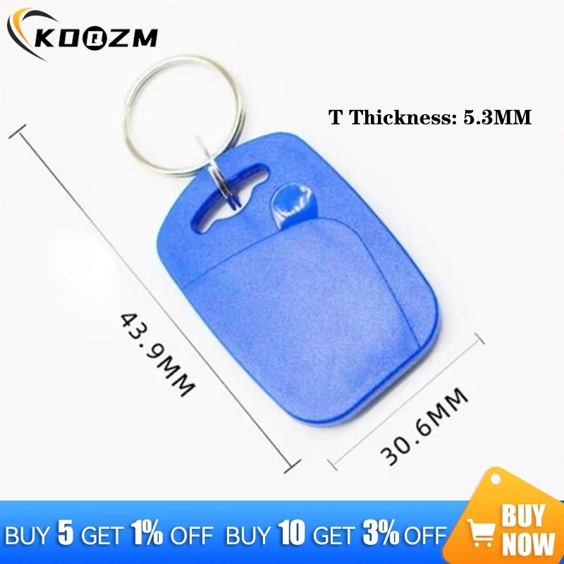 1/5PCS Dual Chip Frequency RFID 125KHZ T5577 EM4305+13.56MHZ Changeable Writable IC+ID UID Rewritable Composite Key Tags Keyfob