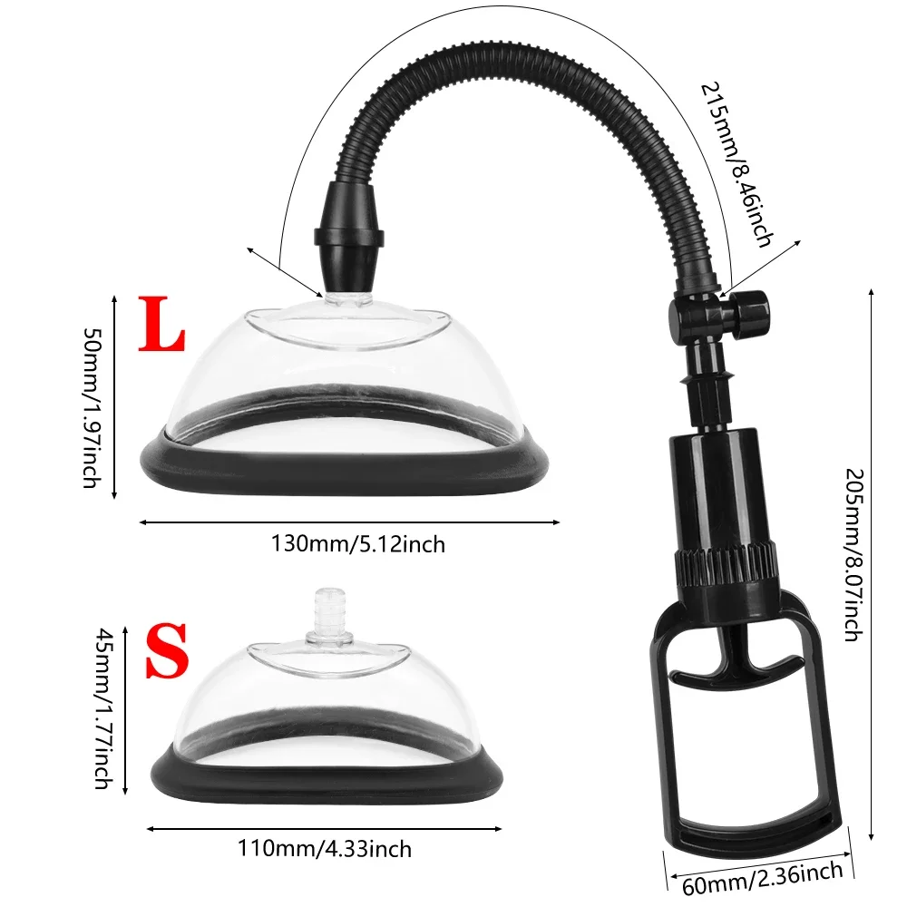 คู่มือช่องคลอดปั๊มหญิงนวดหีปั๊มเต้านมดูดนวดช่องคลอด Clitoral ดูดถ้วยผู้หญิงของเล่นสําหรับผู้ใหญ่