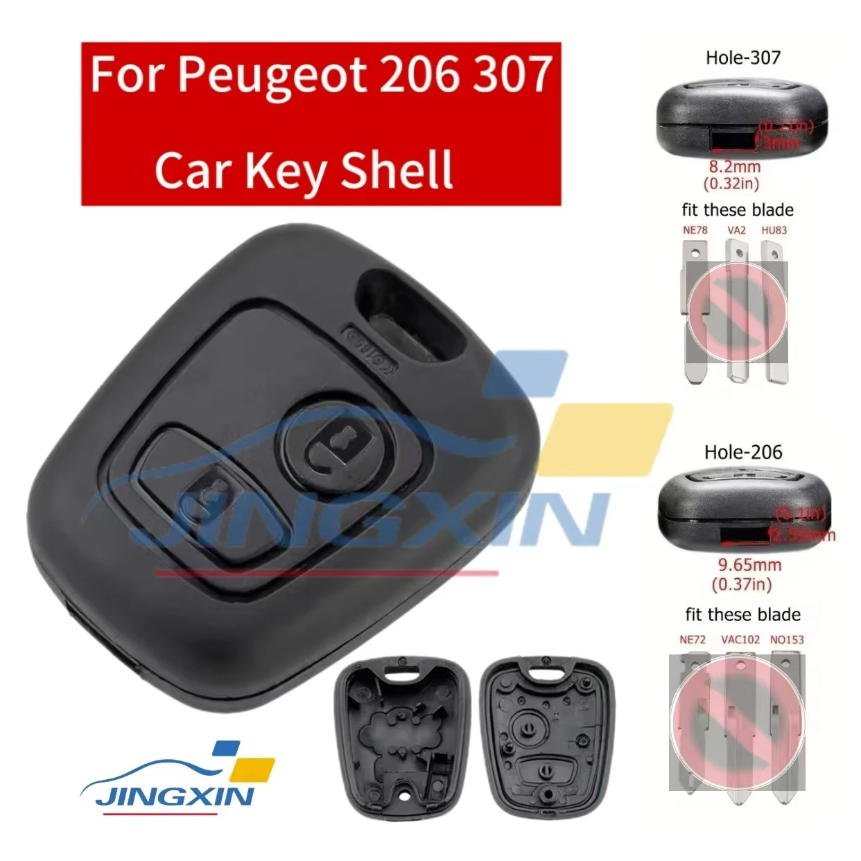 Remote Car Key Fob Shell Case Replacement 2 Buttons For Peugeot 206 207 307 408 607 For Citroen C1 C2 C3 C4 For Xsara Picasso