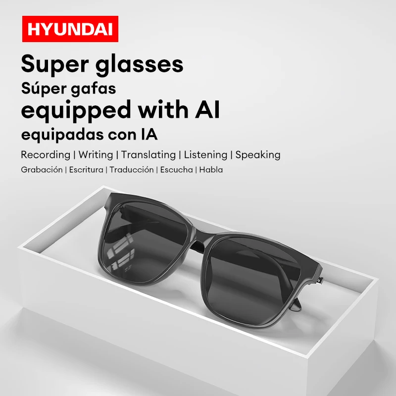 Choice HYUNDAI HY-C8 AI Glasses Earphones With Camera Automatic voice translation Smart glasses Multi-function keys For Sports