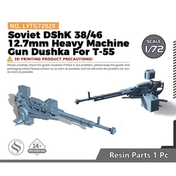 Yao's Studio LYTG72029 1/72 Model Upgrade Parts Soviet DShK 38/46 12.7mm Heavy Machine Gun Dushka For T-55