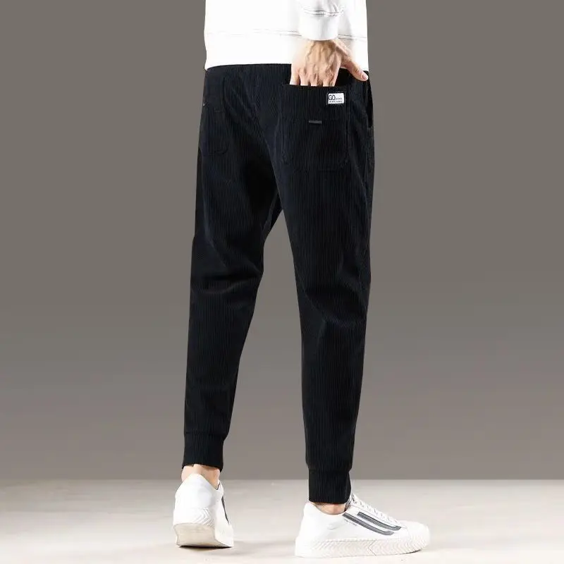 New Fashion Men\'s Loose Casual Pants Men\'s Corduroy Pants Fashion Man Sports Pants Trendy Sweatpants