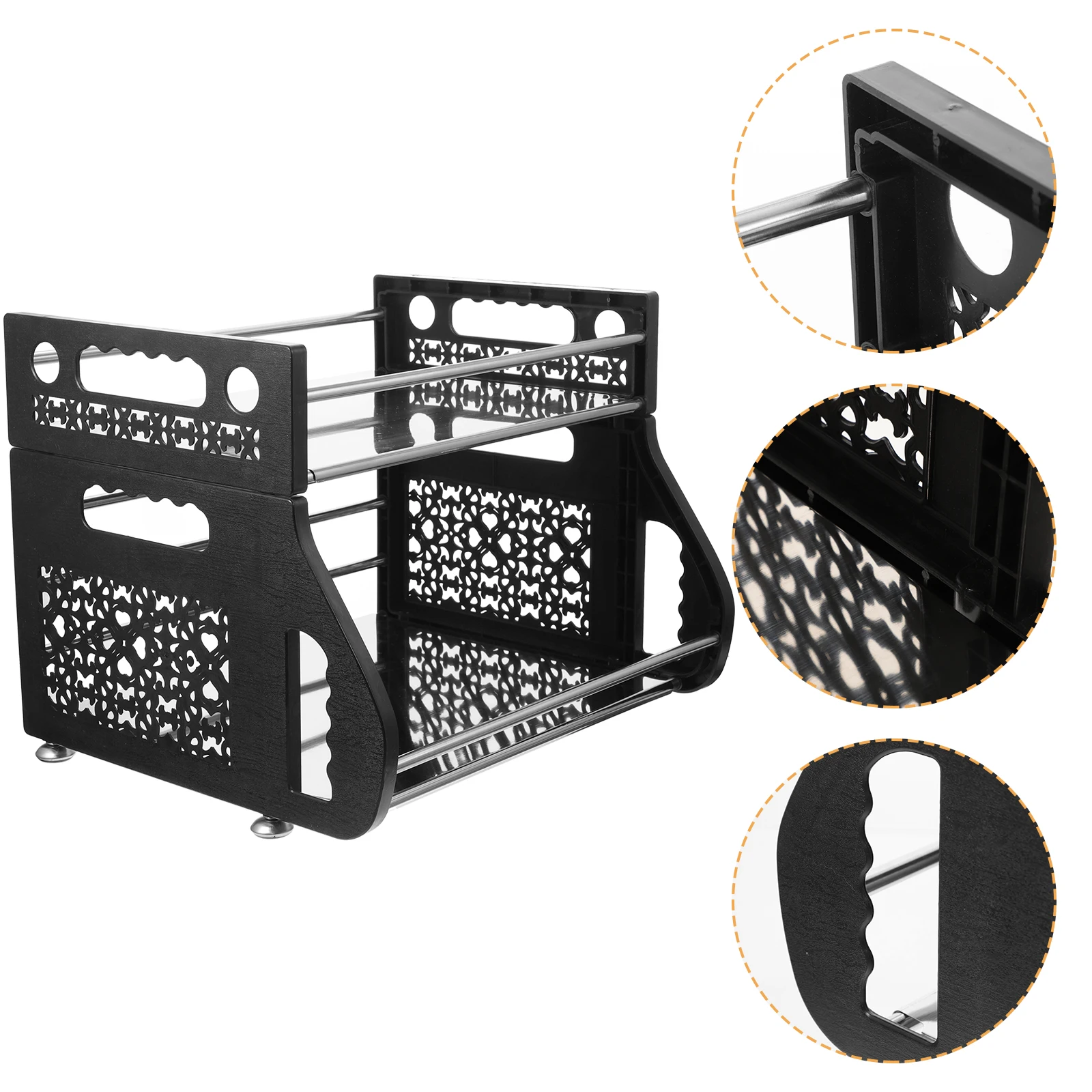 

1 set Multi-Layer Spice Rack Storage Basket Kitchen Countertop Organizer Vegetable Seasoning Bottle Holder Pantry Floor Storage