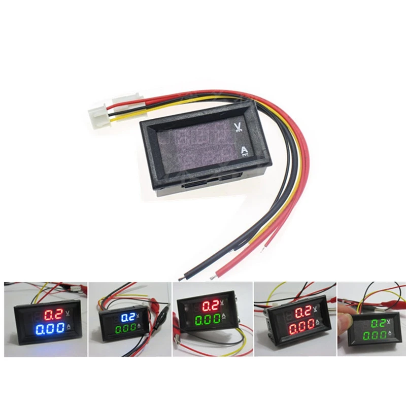 Mini Dual 0.28inch-LED-Digital-Voltmeter-Ammeter amperimetro DC 100V 1A 10A 50A 100A high-quality