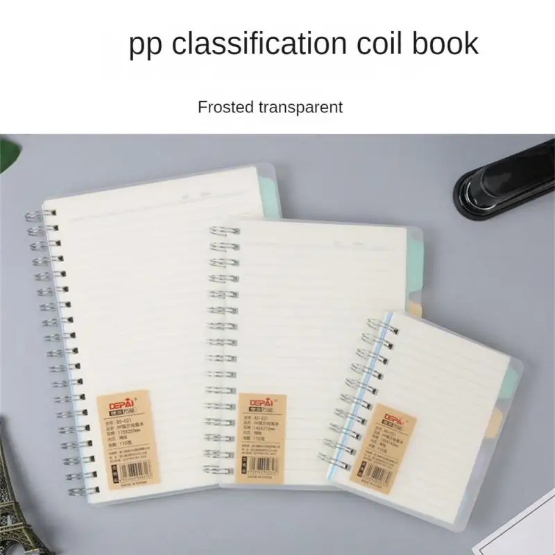 A6 A5 B5 Coil Transparent Cover cCoil Classification Notebook Subclass notebook Office Notepad Office stationery byEliasally Sta