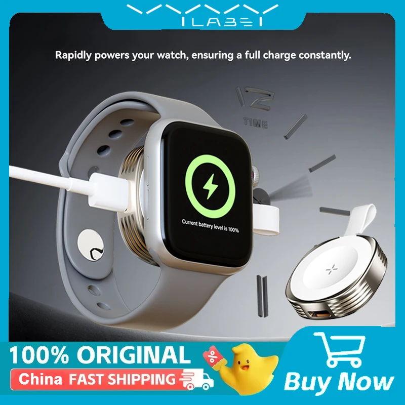 VYVYLABS 2.5W Magnetic Charger For Apple Watch E-Watch S1 2 3 4 5 6 7 8 9 10 Wireless Charging Type C For SE Ultra Series