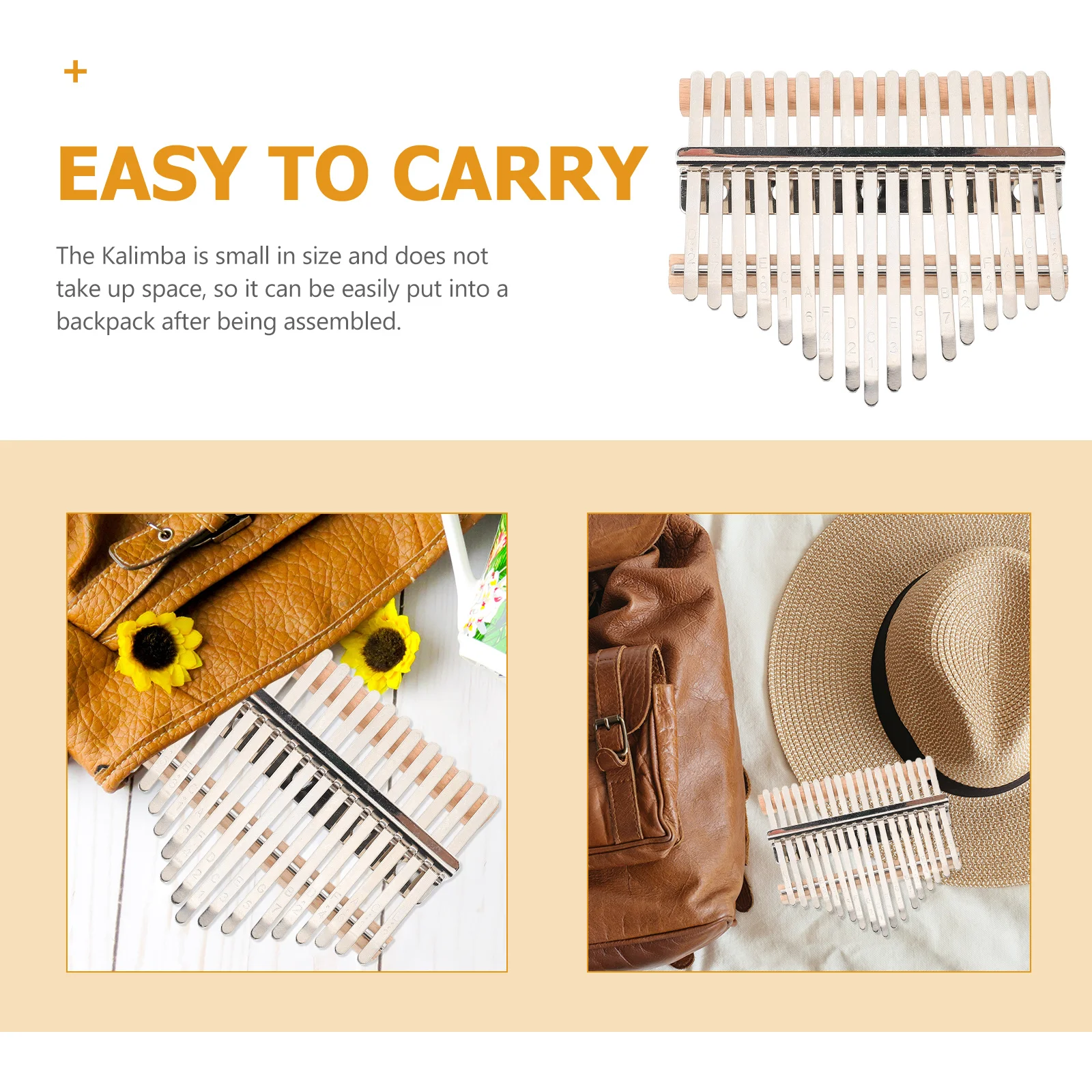 

Thumb Piano Accessories 17 Tones DIY Kalimba Kit Handmade Metal Keys Assembly Practice Performance Durability Cost effective