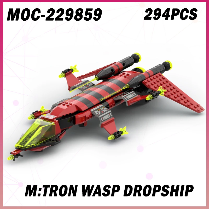 

M:Tron Wasp Прямая поставка, 294 шт., модель строительного блока, космическая технология, набор военных кирпичей, креативные подарки, детские модные игрушки MOC-229859