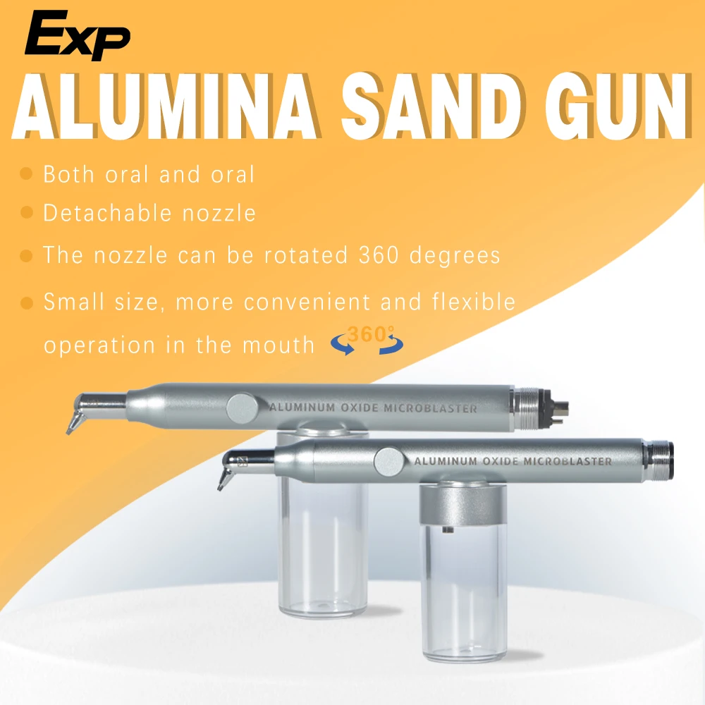 

EXP Dental Aluminum Oxide Micro Blaster Air Abrasion Polisher 2/4 Hole Sandblasting Dentistry Tool with Water Spray for Dental C