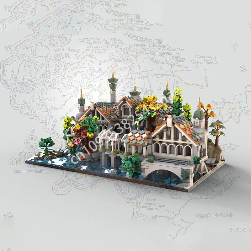 

3250 шт. MOC Elven Sanctuary Mini The Lord строительные блоки STEAM обучающая креативная игрушка для развития терпения и концентрации