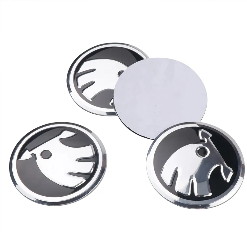 4Pcs 56mm Car Wheel Hub Caps Cover Rim Sticker Reflective Badge for Skoda fabia octavia Rapid kodiaq superb 3 A4 A5 A7 Mk3 karoq