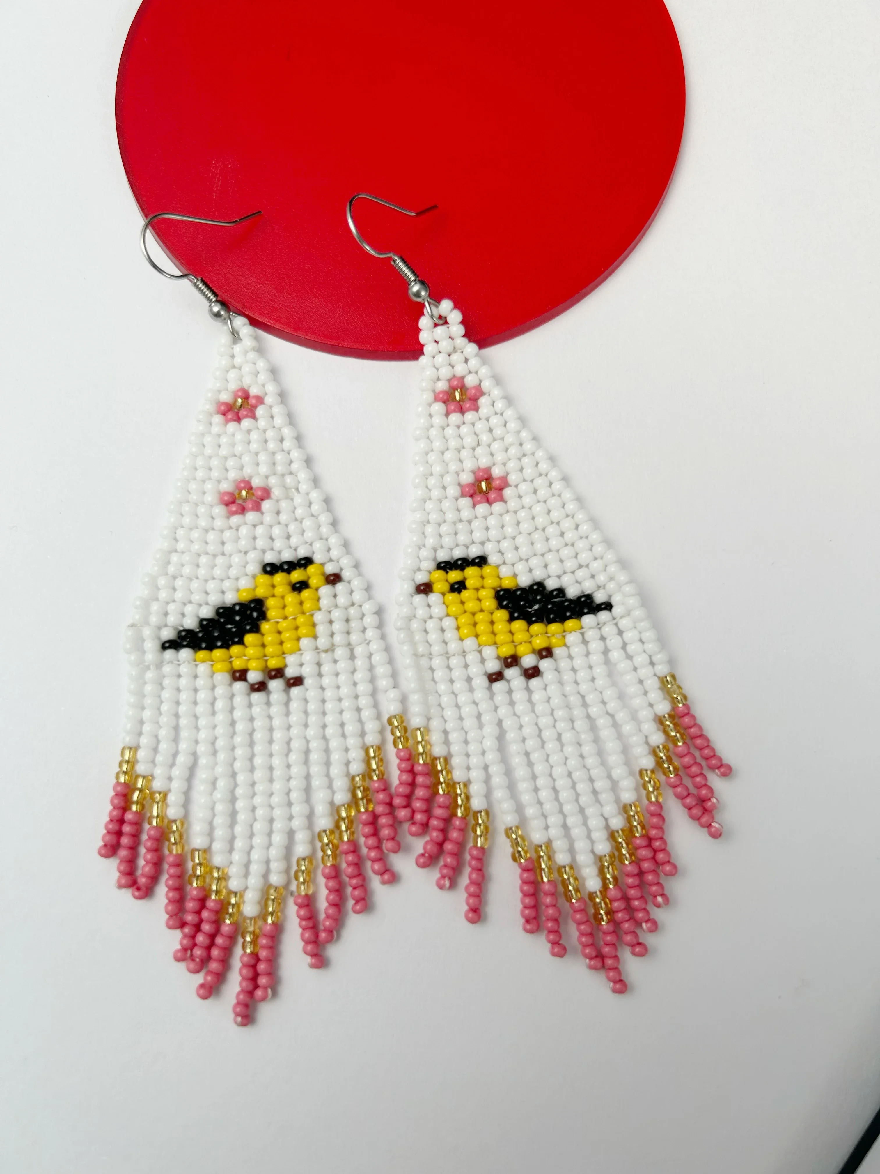 

Rice bead earrings Flowers Pattern Tassel The bird Originality Bohemia Alloy Fashion Hand weaving Simplicity Beaded earrings