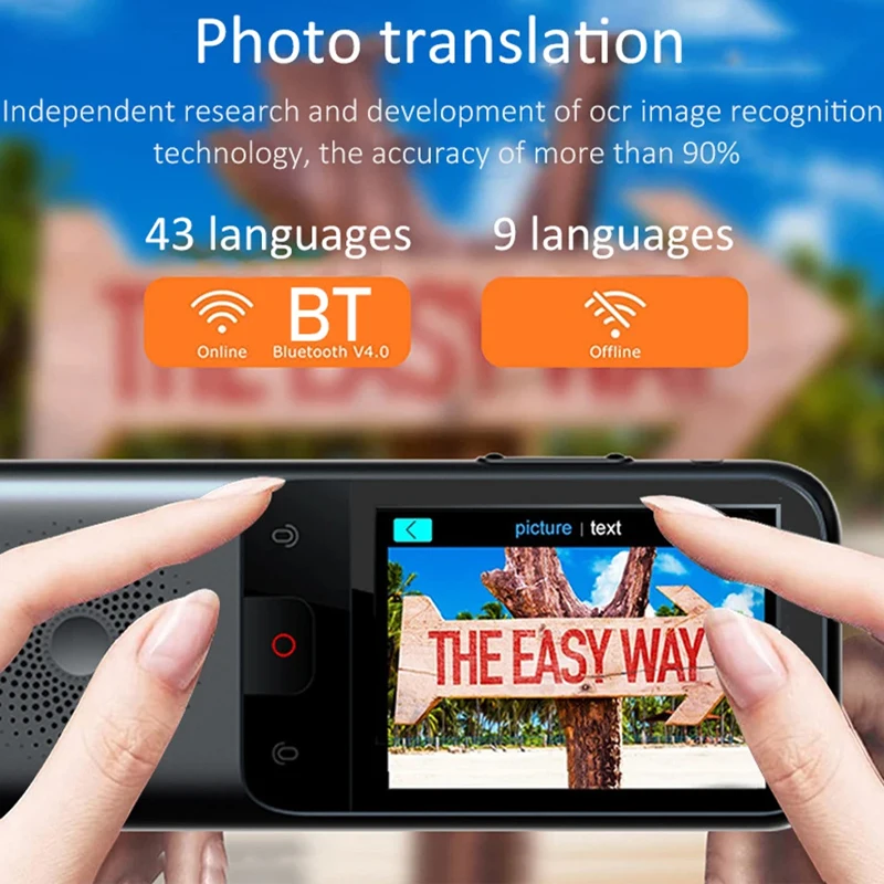 T11 Portable Audio Translator 138 Language Smart Translator Offline In Real Time Smart Voice AI Voice Photo Translator