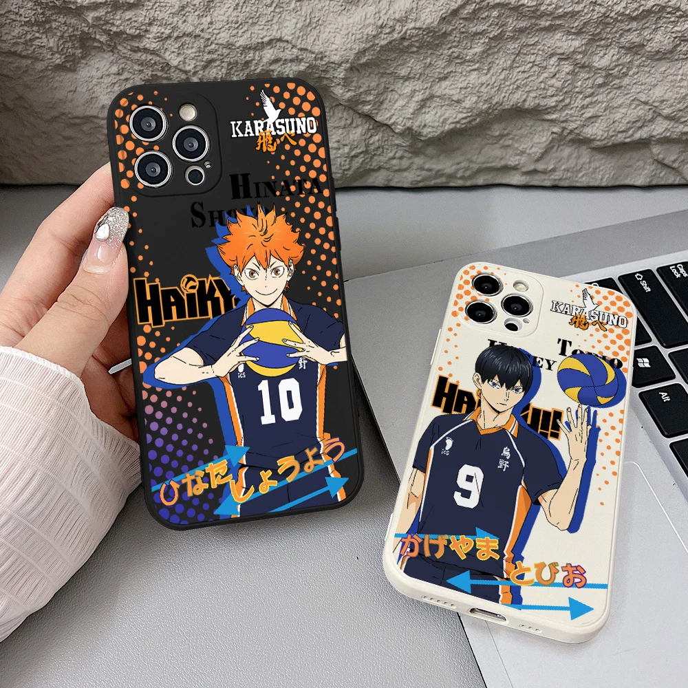 Shoyo Kageyama de Haikyuu!! Coque de téléphone pour iPhone 17 17e Air 16 16e 15 14 Plus 13 12 Mini 11 Pro Max, coque en TPU à bords droits