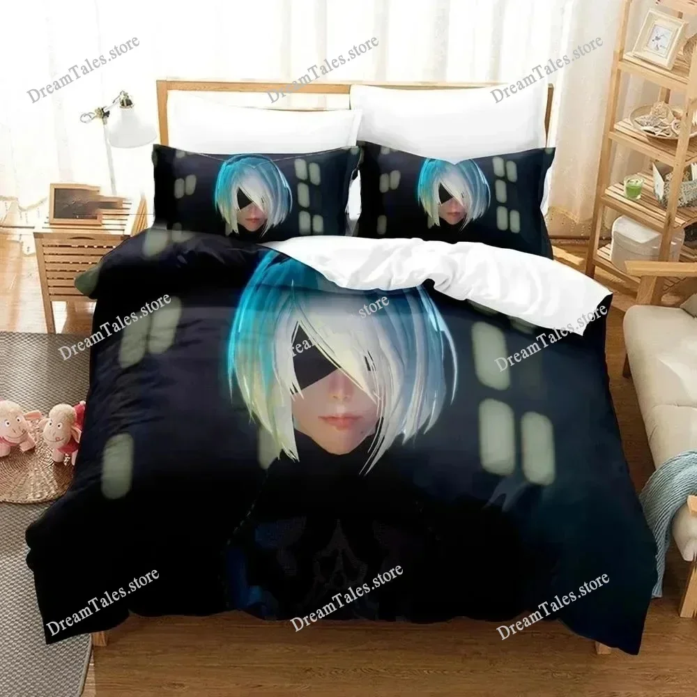 

YoRHa No.2 Type B Bedding Set Single Twin Full Queen King Size Bed Set Adult Kid Bedroom Duvet Cover Sets 3D Print Game Anime741