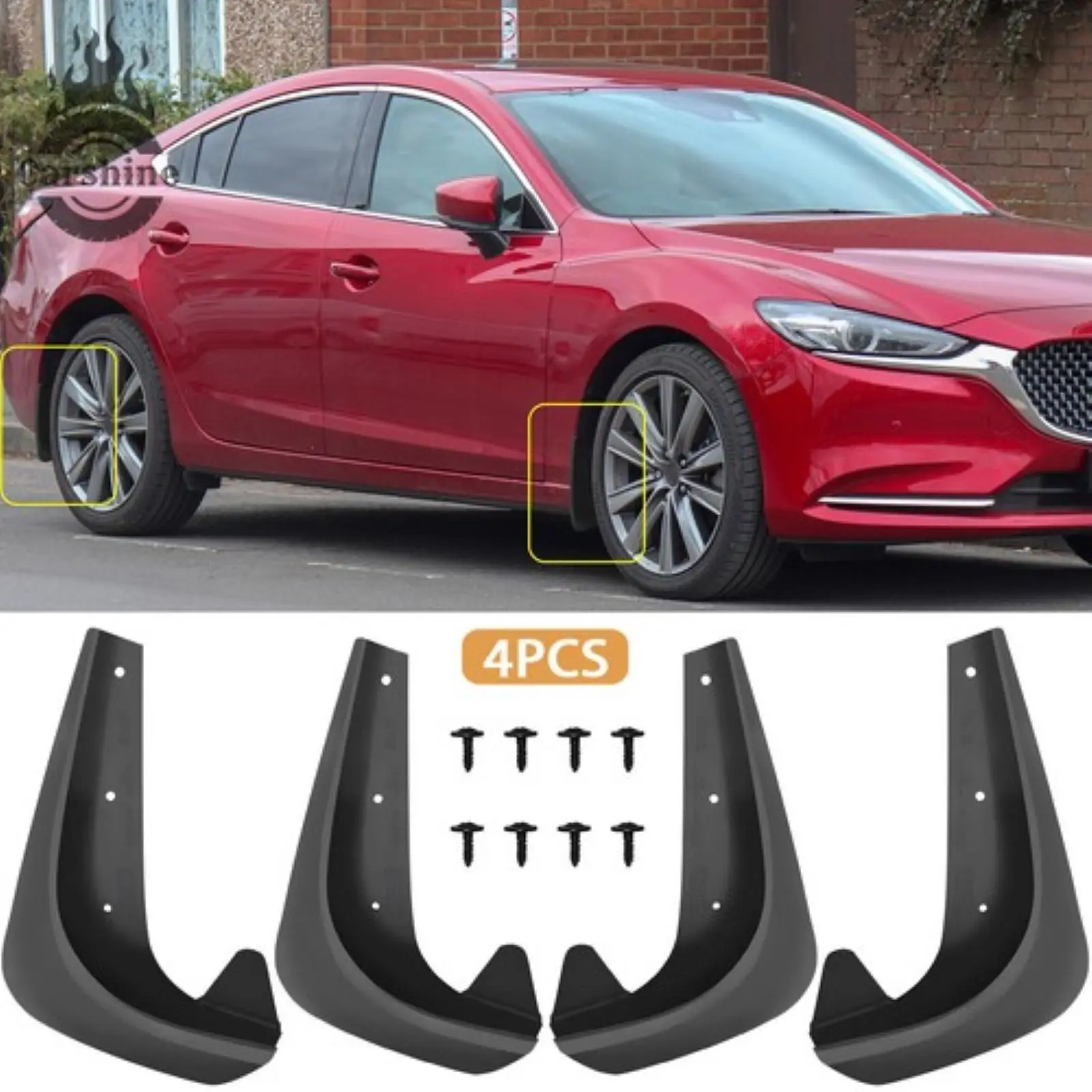 

4PCS Set Mud Flap Splash Guards Splashguard For Mazda Speed 3 6 Mazda3 Mazda6