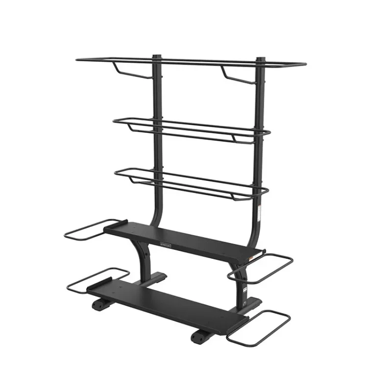 Double-layer kettlebell rack, gym accessories, yoga mat, medicine ball accessories, horizontal row rack