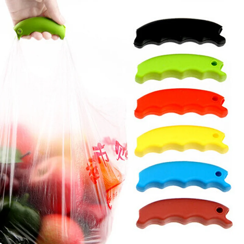 1PCS Shopping Bag Carrying Handle Tools Silicone Knob Relaxed Carry Shopping Handle Bag Clips Handler Kitchen Tools