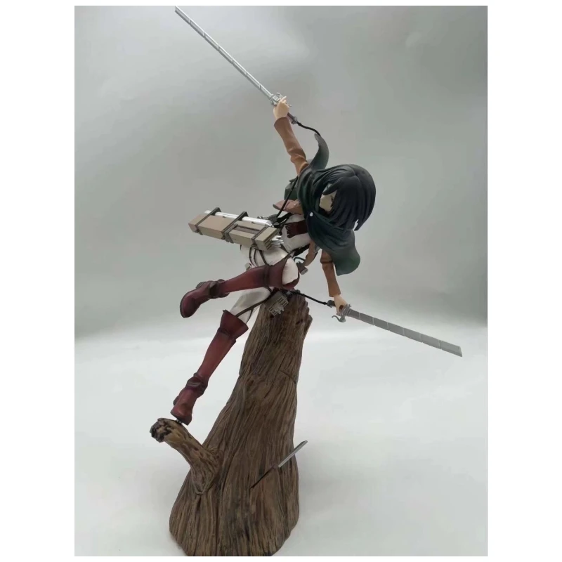 29cm Attack On Titan Mikasa Ackerman Attack Anime Girl Figure Model Statue Boys Collection Desktop Decoration Ornament Toys Gift